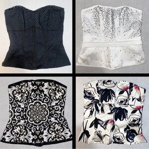 White House Black Market Corset Top Bundle – 4 New, Size 0 Blouses